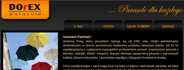 strona internetowa parasoli z kielc